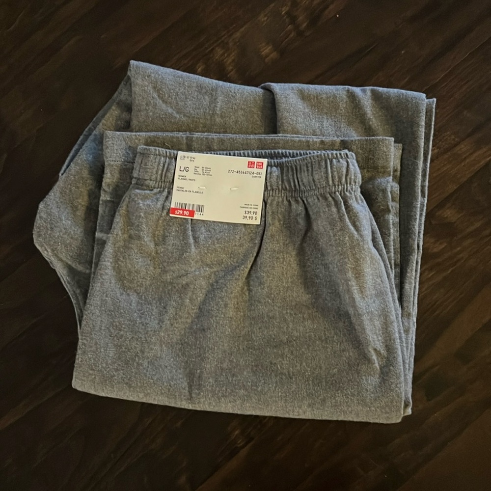 Uniqlo Gray Flannel Lounge Pants for Effortless Style